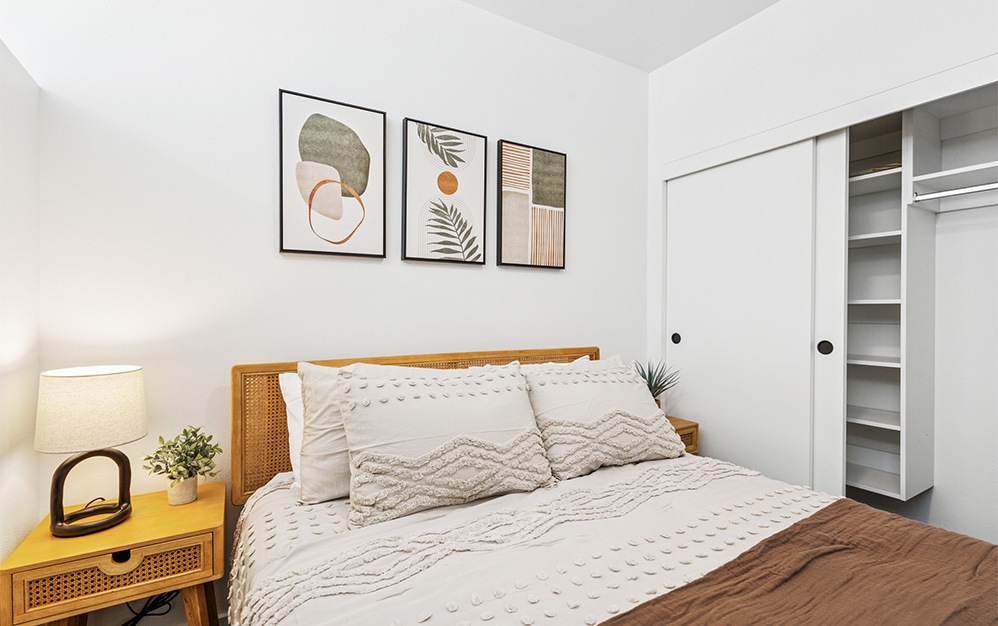 The Ember - 1 bedroom floorplan layout with 1 bathroom and 486 square feet (Bedroom
, 2D)